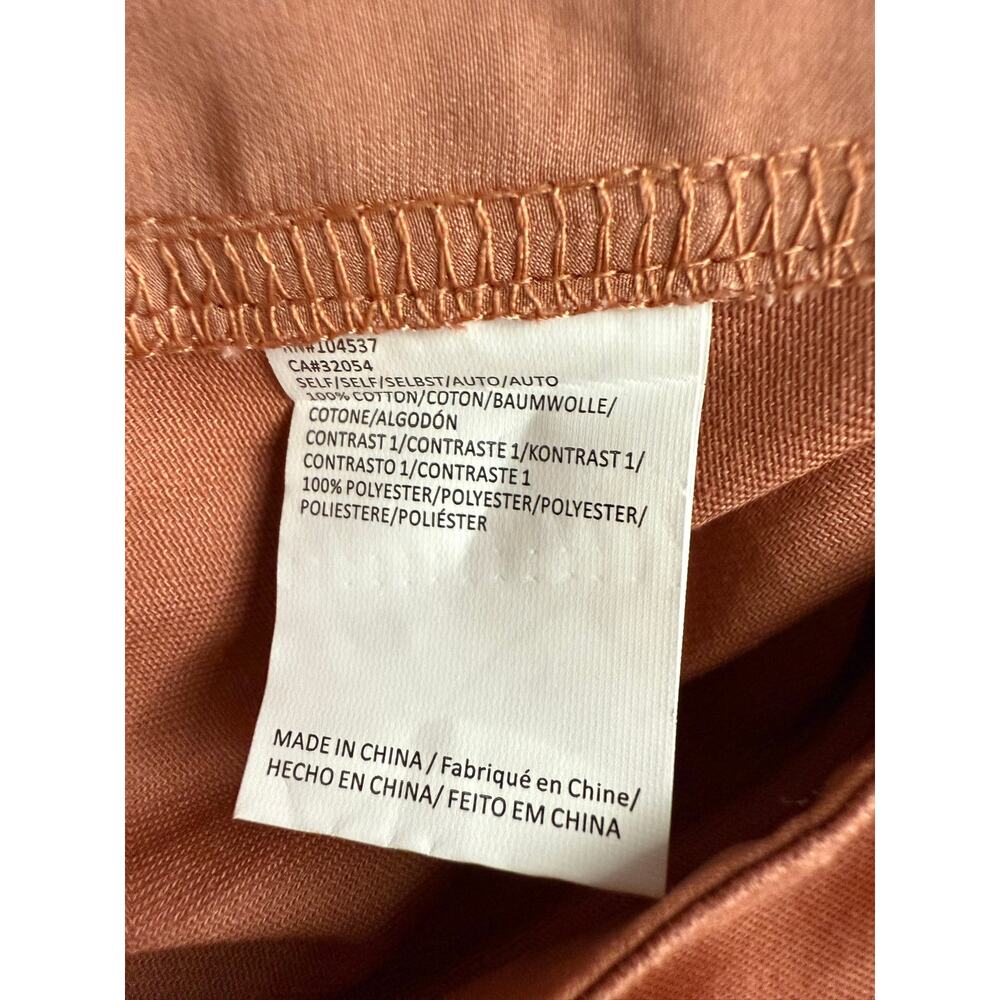 Anthropologie Tiny Ulysses Wide Leg Pants Rust Cotton Poplin High Rise NWT Sz L - Picture 10 of 13
